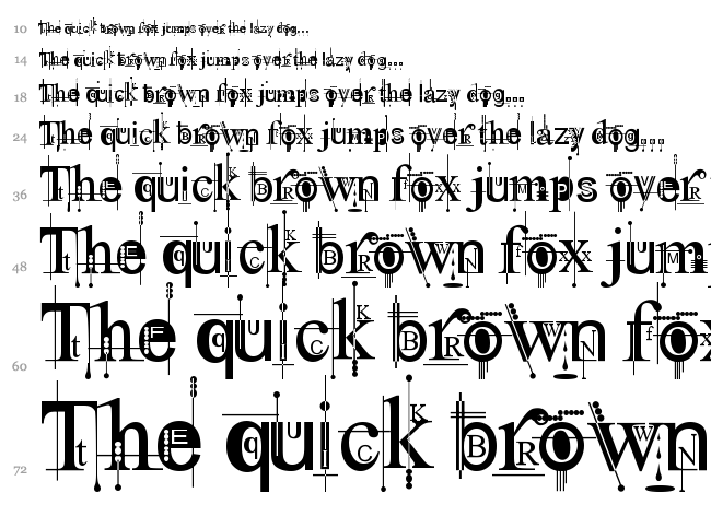 Kingthings Pique'n'meex font waterfall